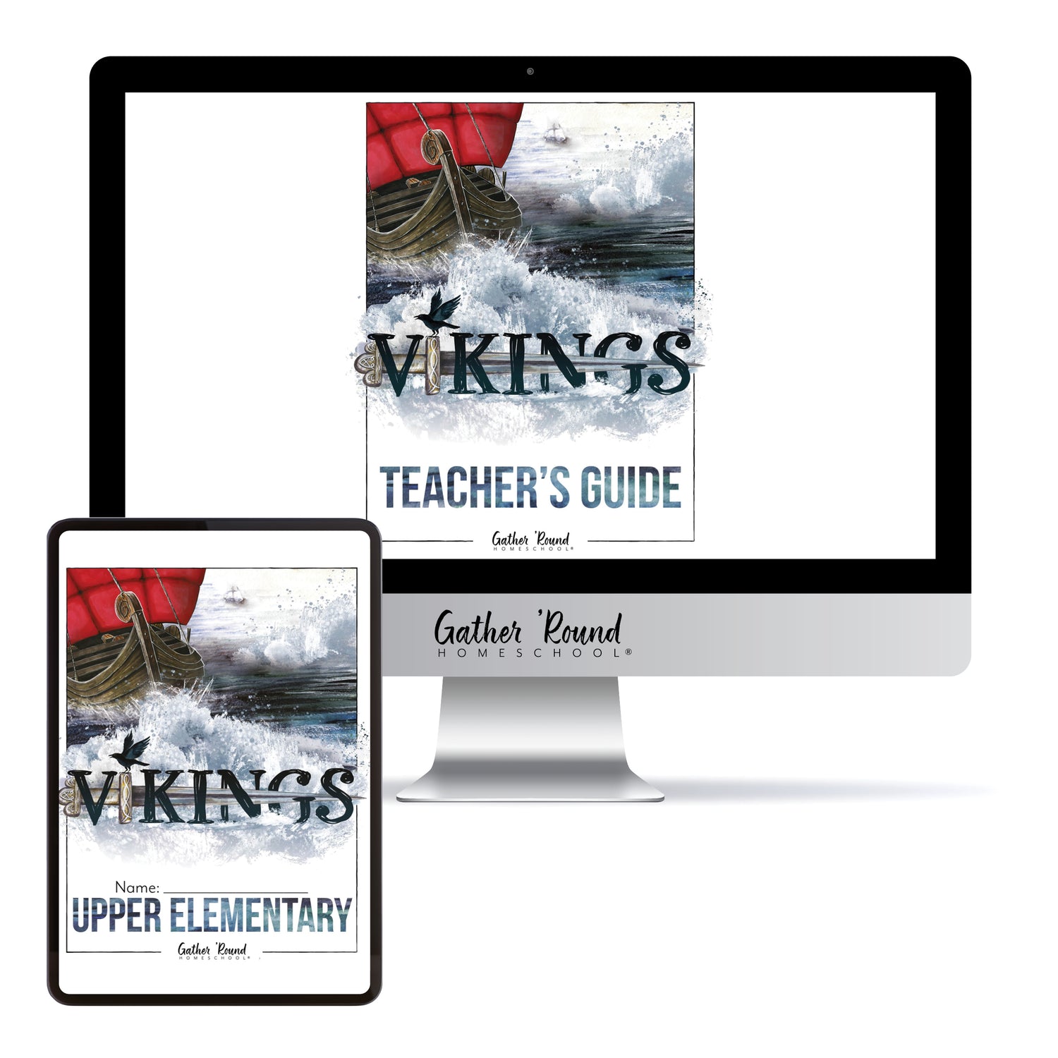 Vikings Homeschool Unit Study Digital Bundle Teacher's Guide and Upper Elementary Student Book