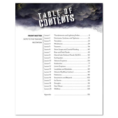 Weather + Natural Disasters Homeschool Unit Study Digital Teacher's Guide Table of Contents