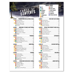 Weather + Natural Disasters Homeschool Unit Study Digital Upper Elementary Student Book Table of Contents