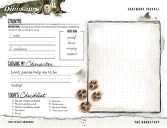 Dinosaurs Homeschool Unit Study Printed Seatwork Journal Cursive Eary Reader Lesson 1 Synonyms