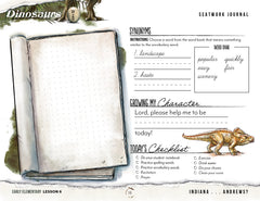 Dinosaurs Homeschool Unit Study Printed Seatwork Journal Cursive Eary Elementary Lesson 6 Synonyms