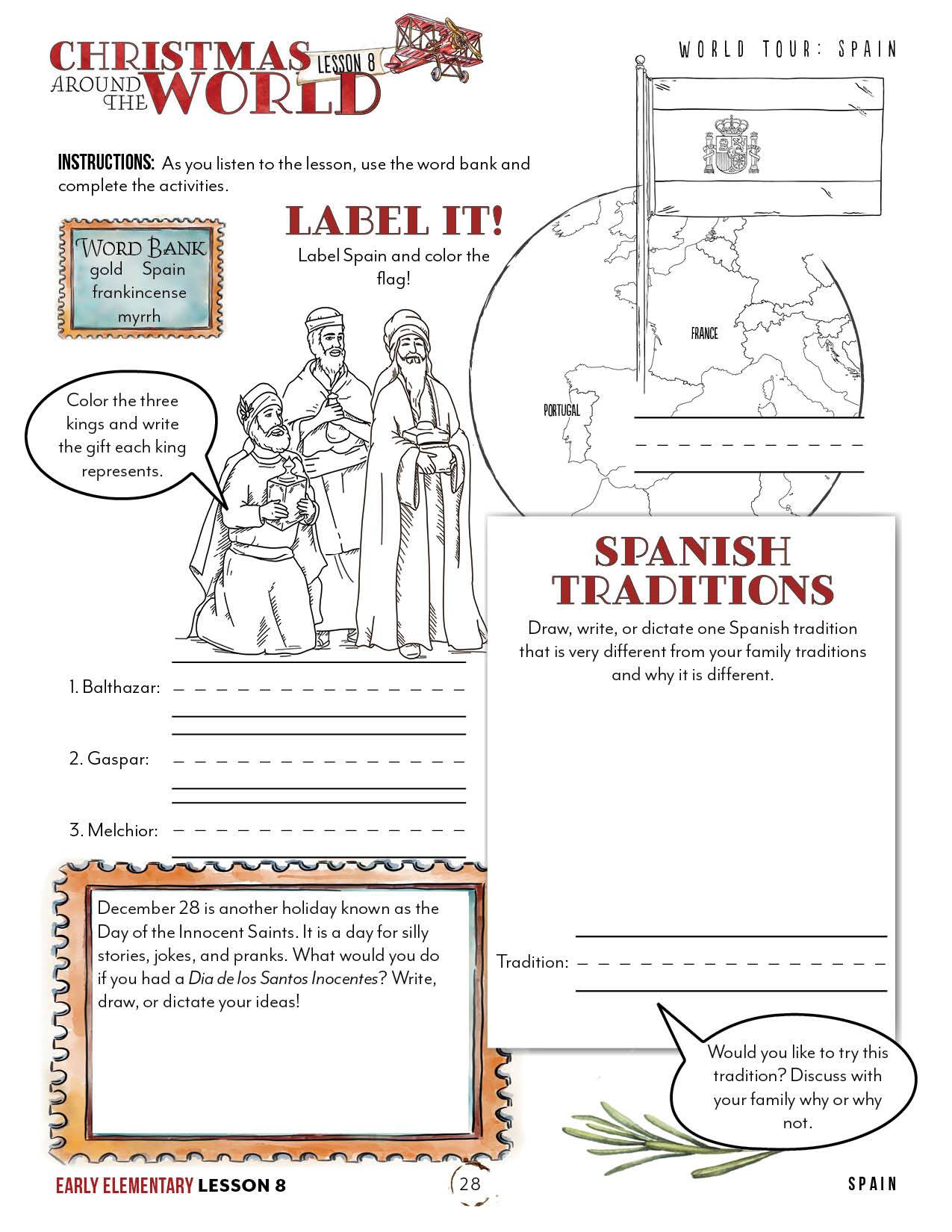 Christmas Around the World Unit (Printed Books)