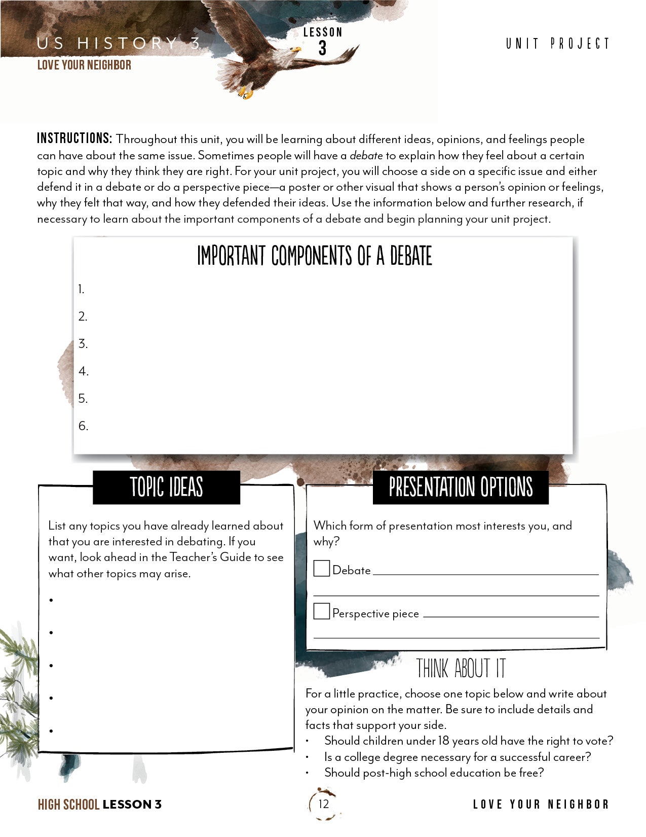 US History 3 Unit (Printed Books)