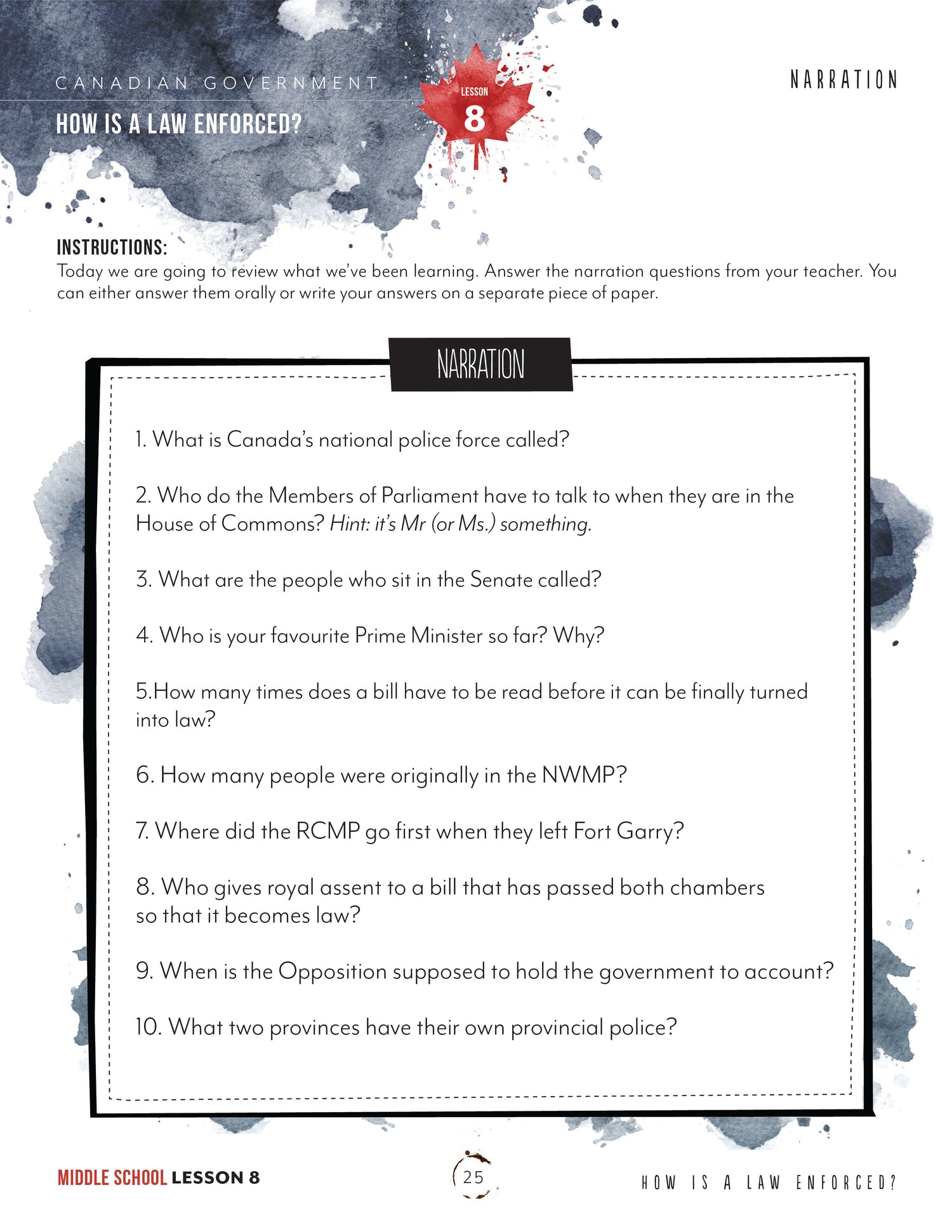 Canadian Government Unit (Printed Books)