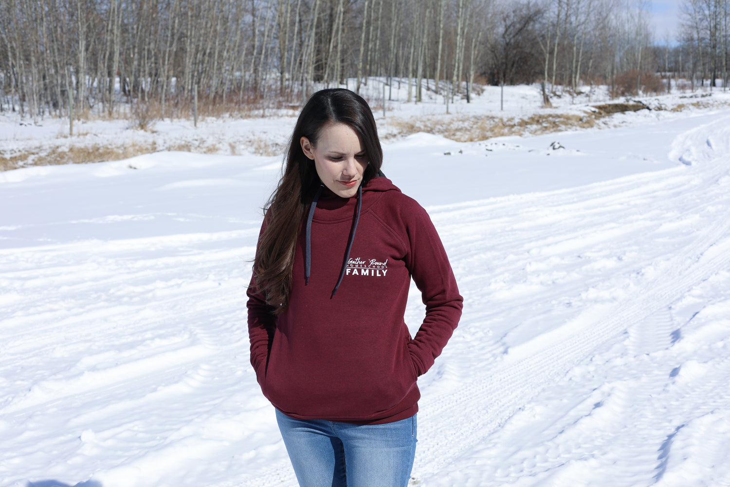 Gather 'Round Vintage Hoodie (Cardinal Heather)