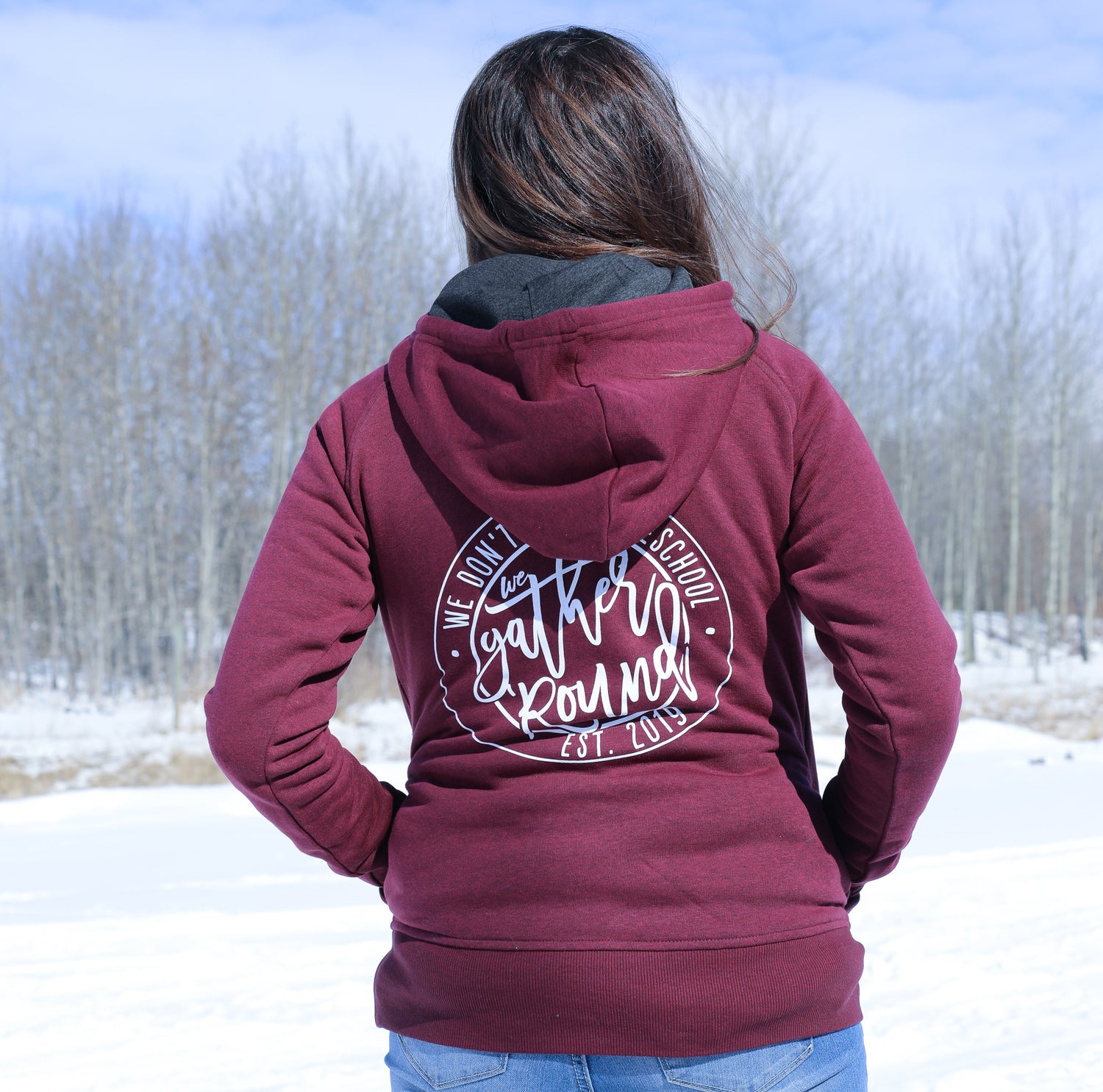 Gather 'Round Vintage Hoodie (Cardinal Heather)