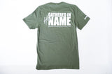 Adult Gathered In His Name T-shirt w/ verse (Soft Style)