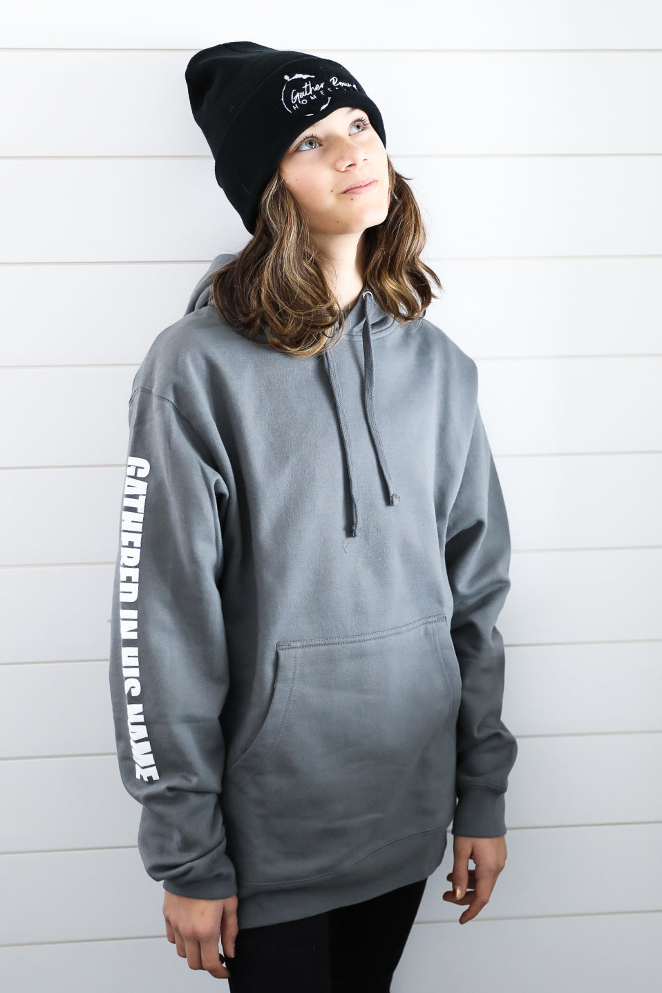 Gathered In His Name Hoodie (Charcoal Heather)