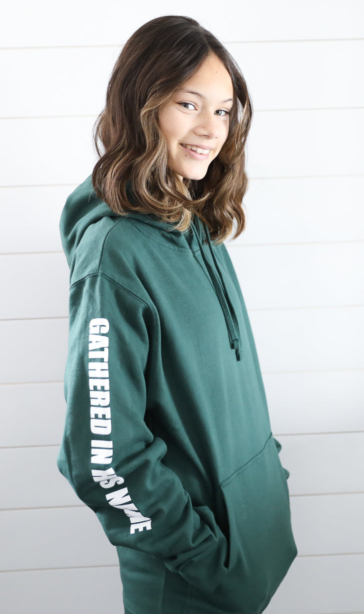 Gathered In His Name Hoodie (Alpine Green)
