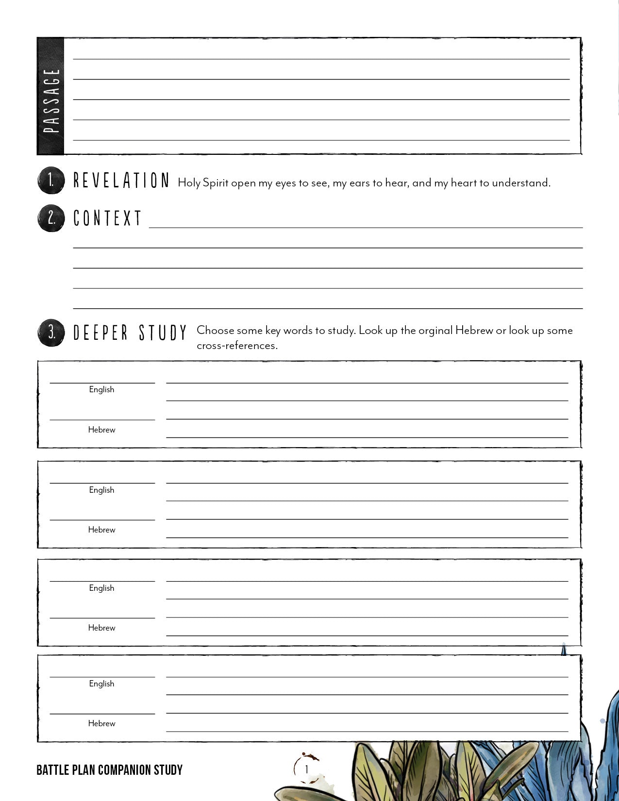 Battle Plan Printed Companion Study
