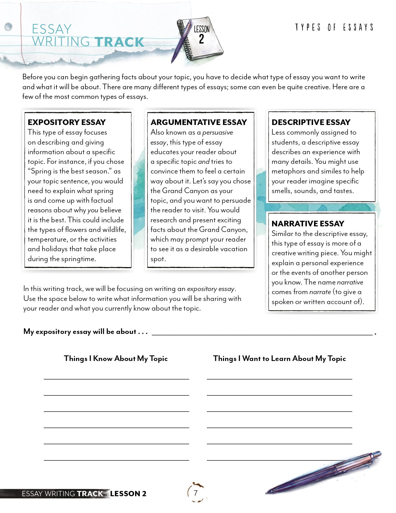 Essay Writing Track (Digital Download)