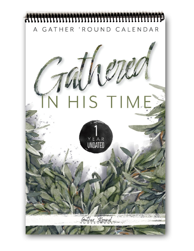 One Year Undated Printed Calendar