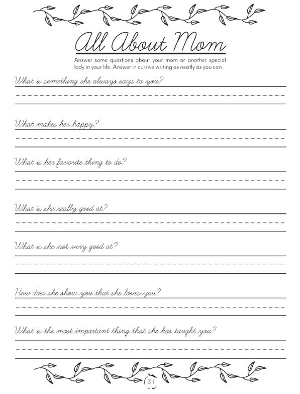 Human Body Cursive Writing Book – Gather 'Round Homeschool USA