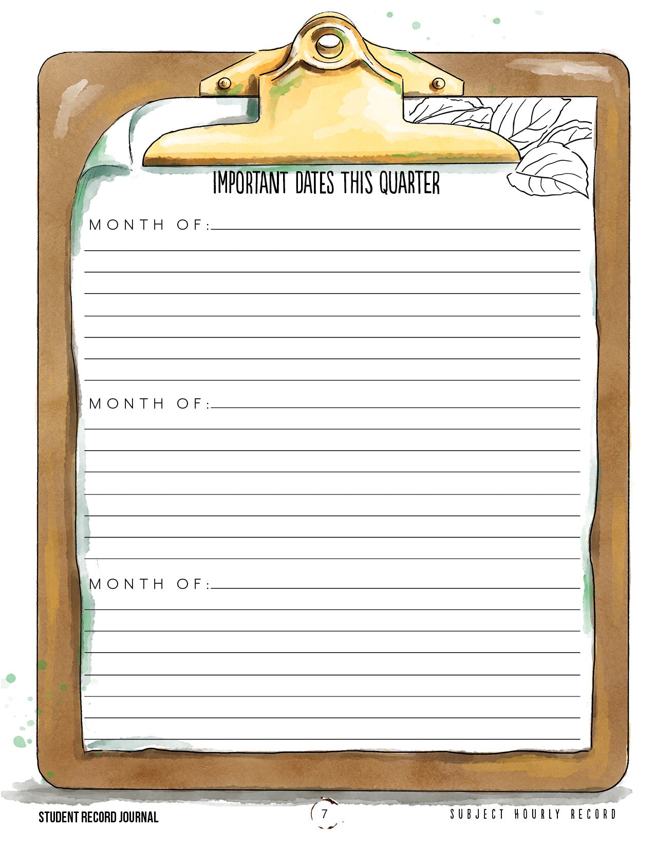 Student Tracker Journal (Digital Download)