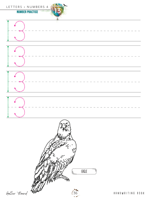 Letters + Numbers 4: Handwriting Book (Print)