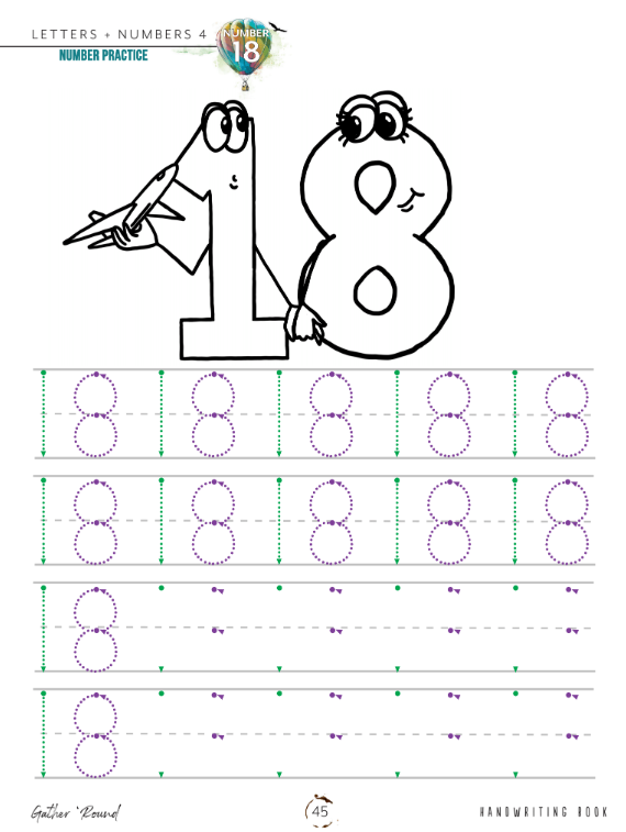 Letters + Numbers 4: Handwriting Book (Print)
