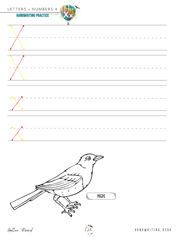 Letters + Numbers 4: Handwriting Book (Print)