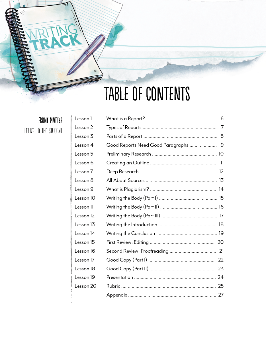 Report Writing Track (Digital Download)