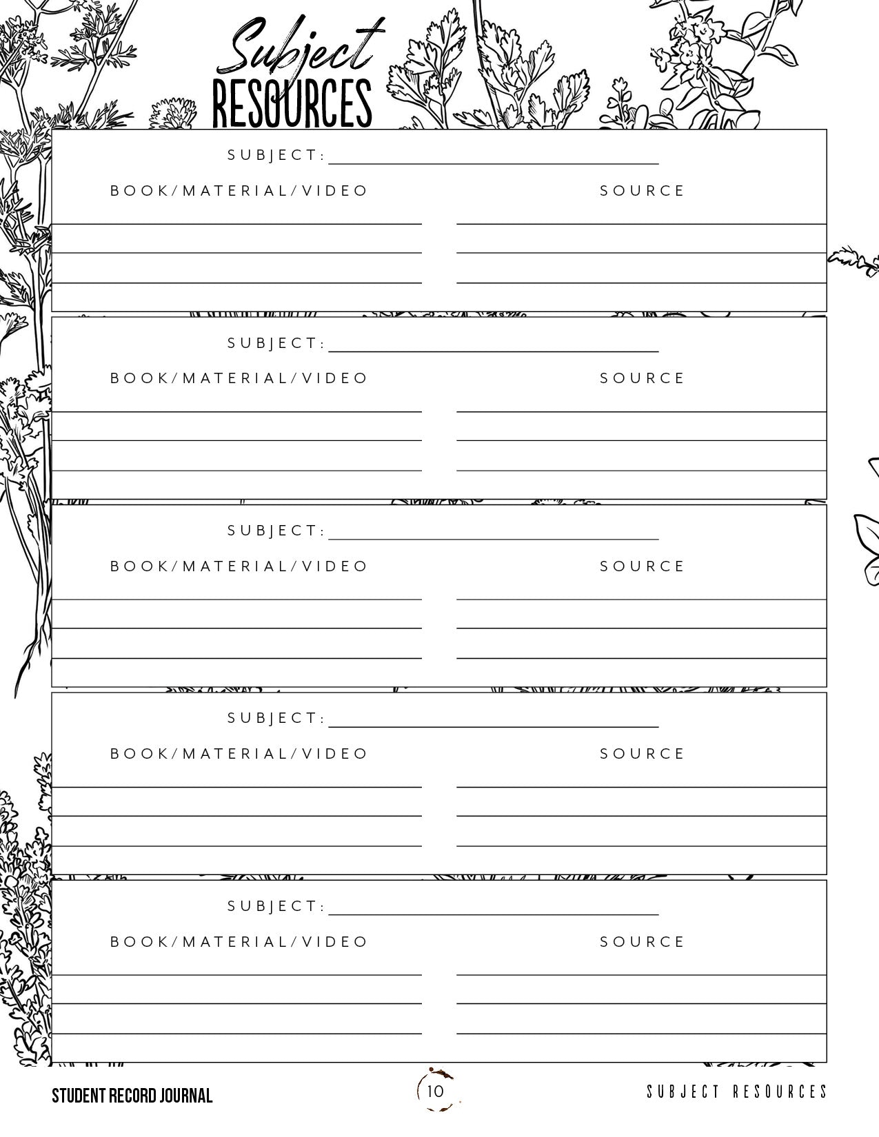 Student Tracker Journal (Digital Download)