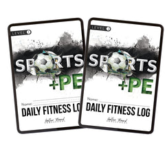 Sports + PE homeschool unit study, digital family fitness log level one and two