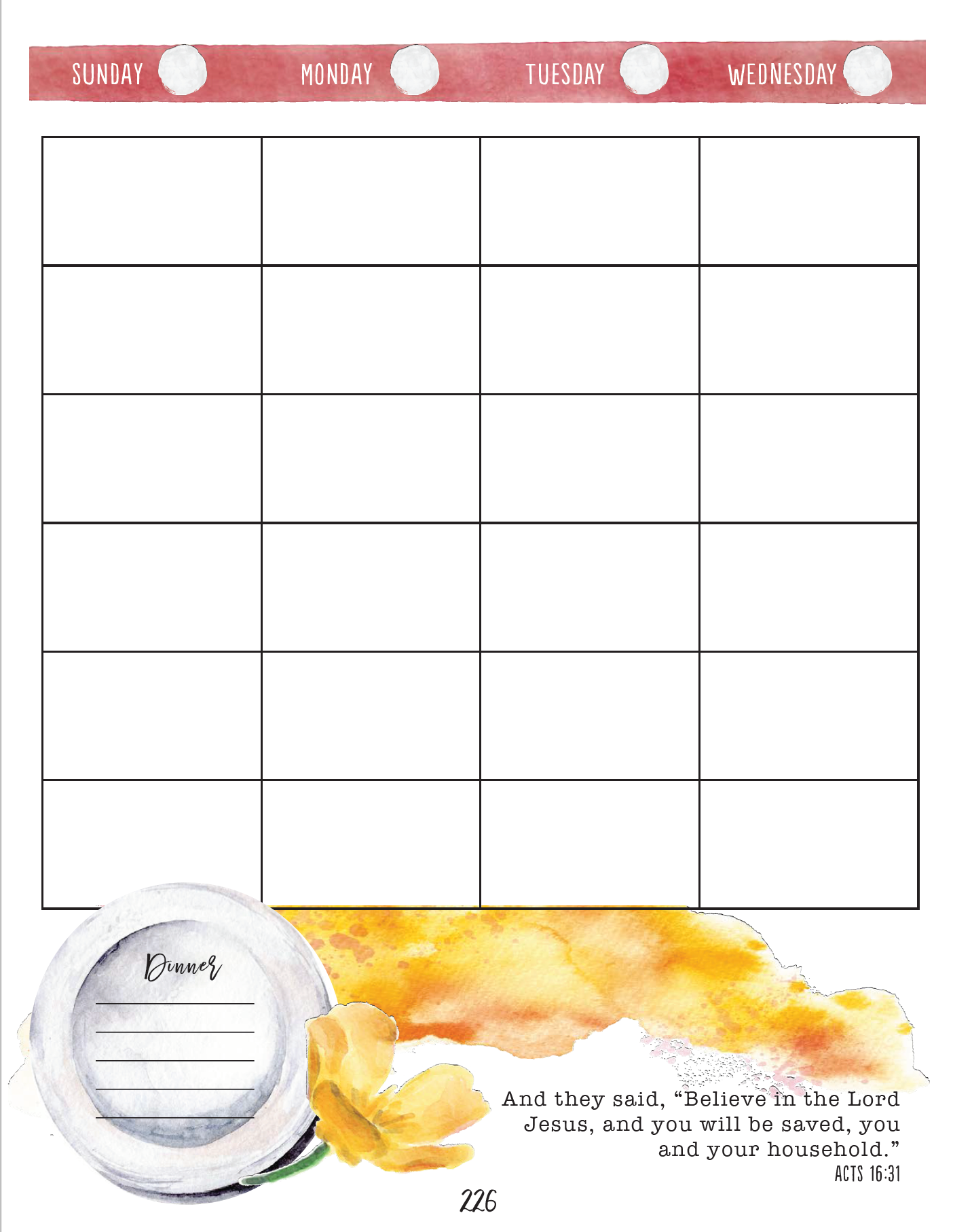 Gather 'Round Undated Full Year Planner (Printed)