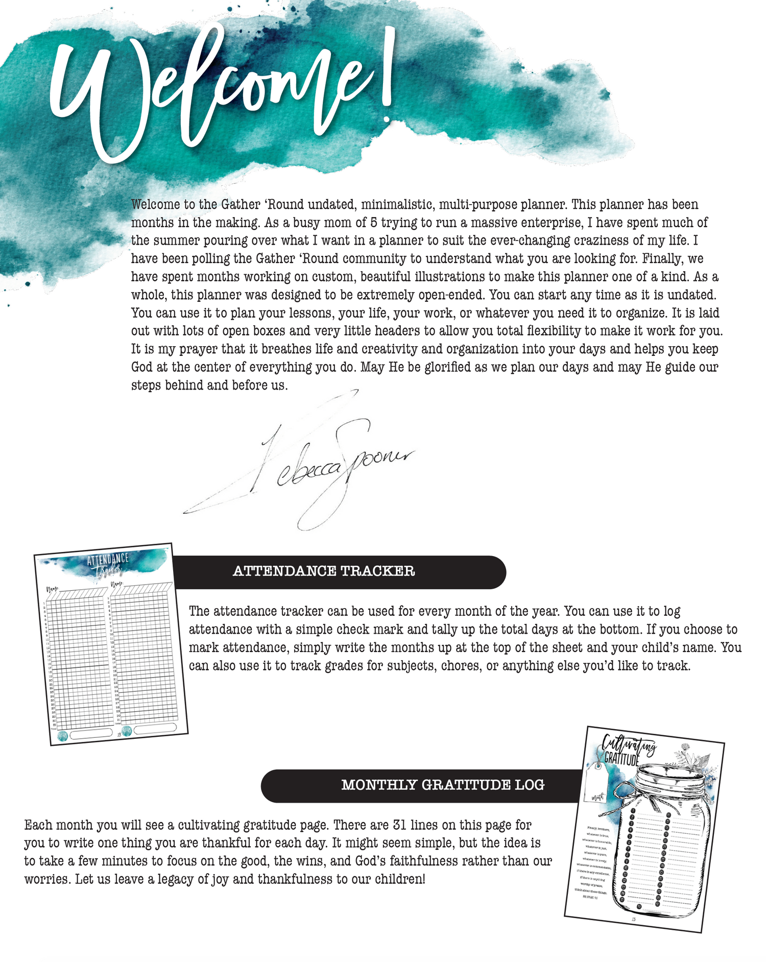 Gather 'Round Undated Full Year Planner (Printed)
