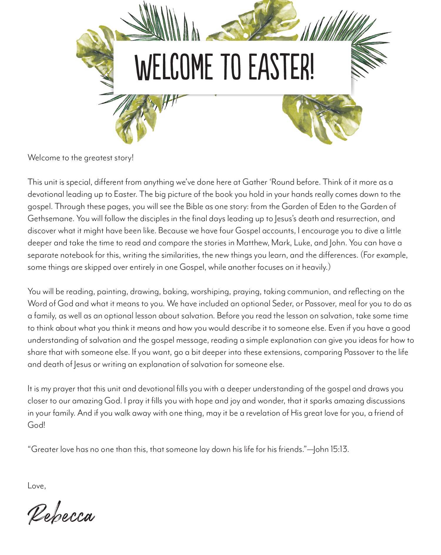 Easter Unit (Printed Books)