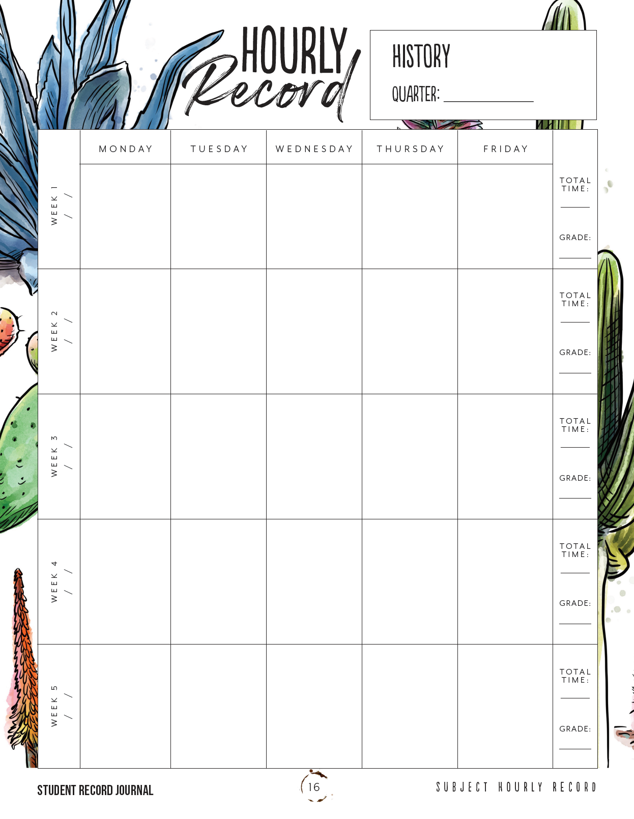 Student Tracker Journal (Digital Download)