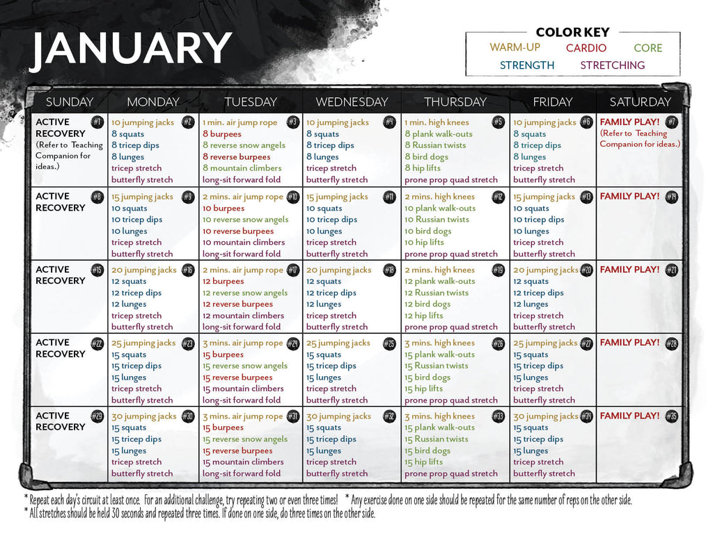 Sports PE Full-Year Family Fitness Plan – Gather 'Round