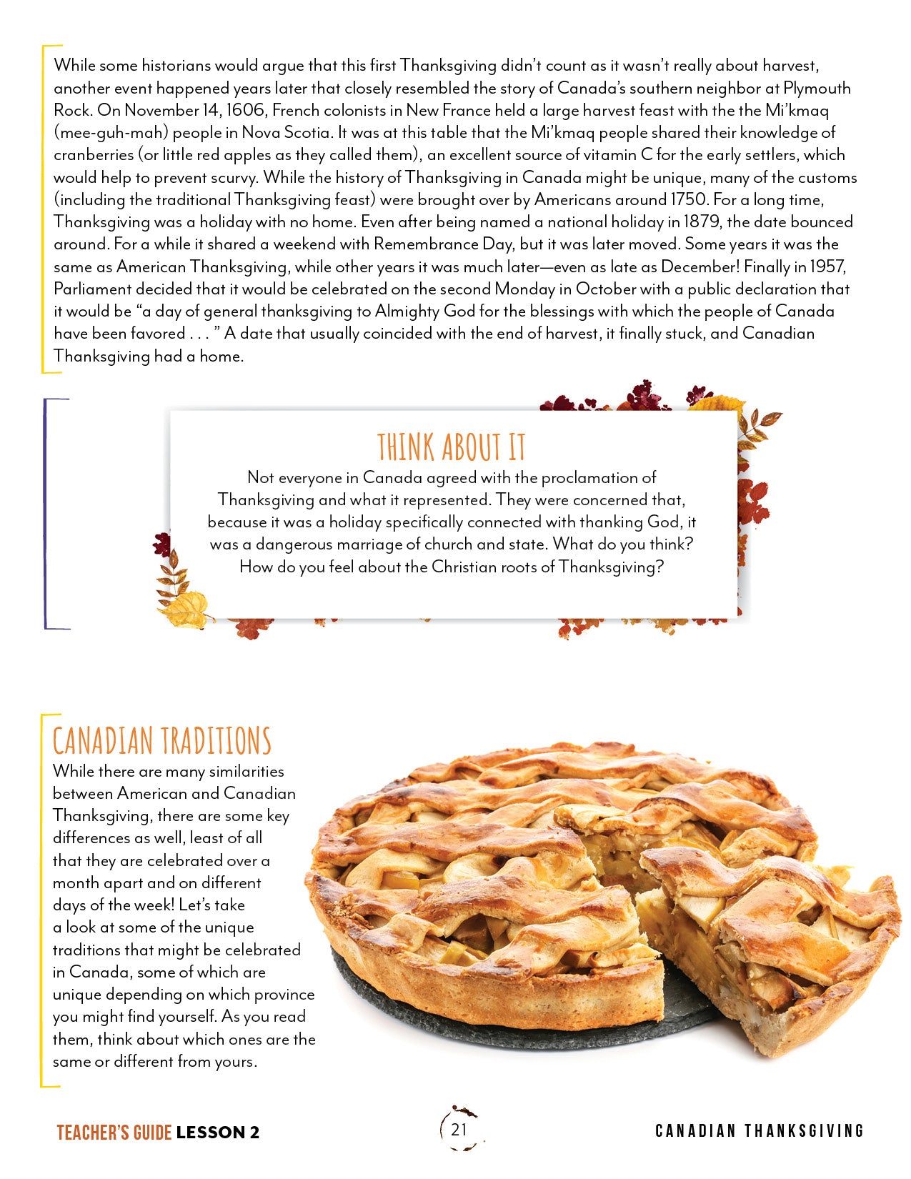 Thanksgiving Unit (Printed Books)