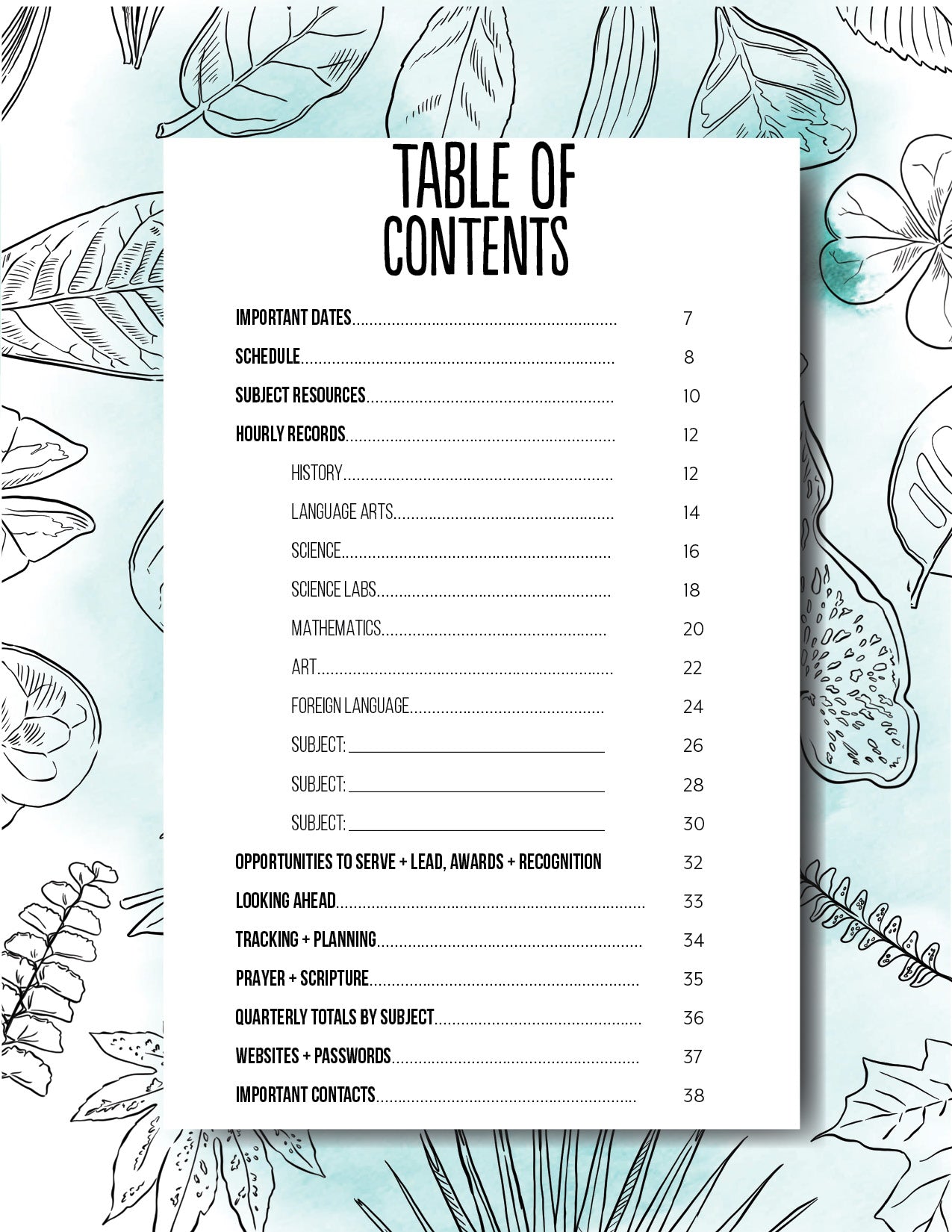 Student Tracker Journal (Digital Download)