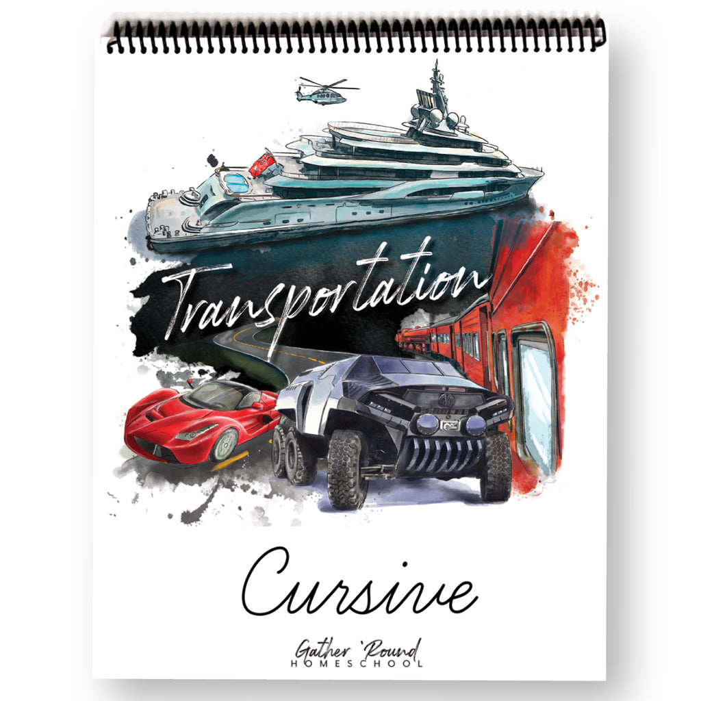 Transportation Cursive Writing Printed Book