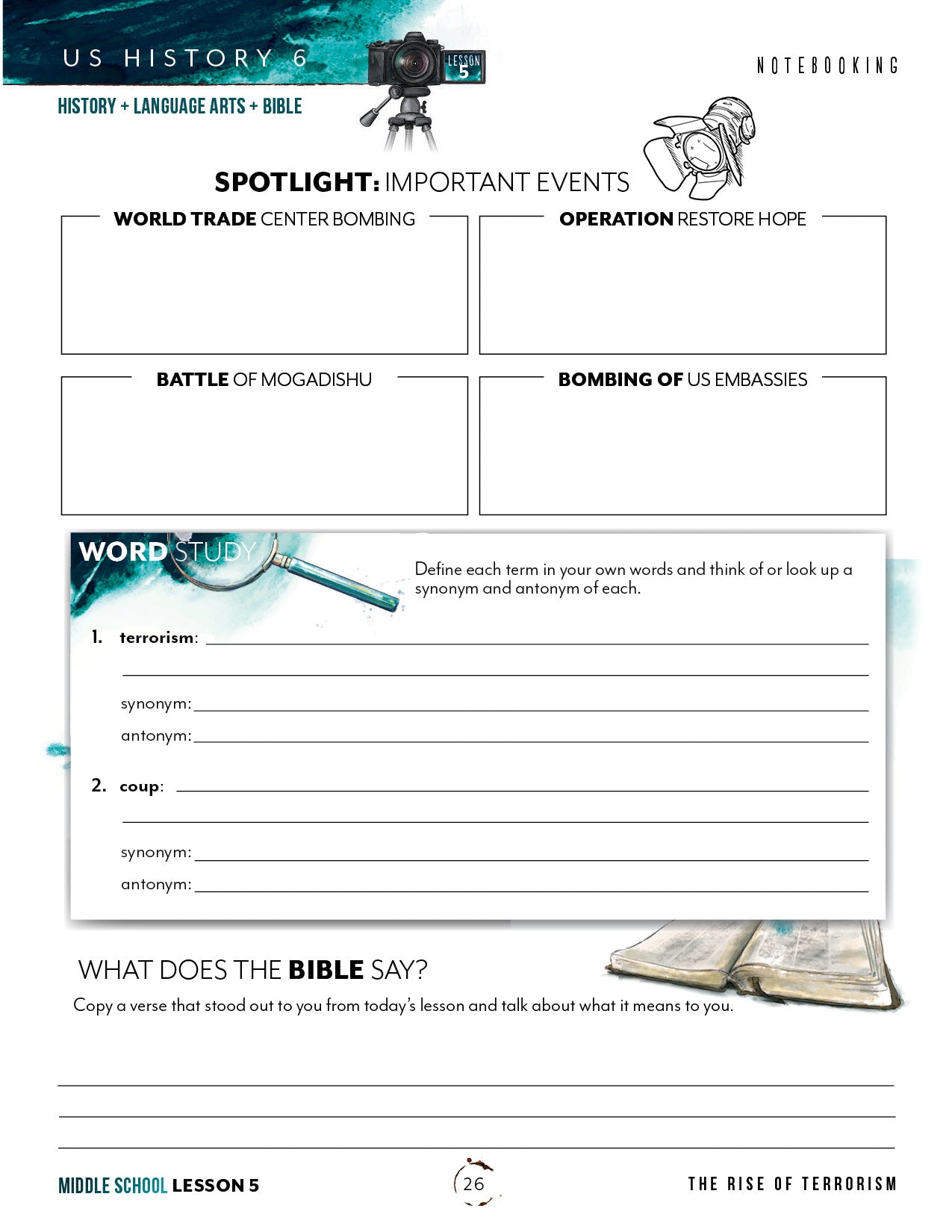 US History 6 Unit (Printed Books)