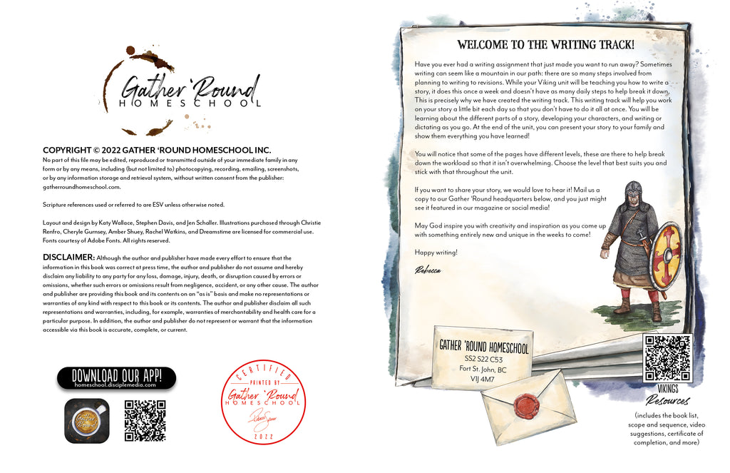 Vikings Writing Track – Gather 'Round Homeschool USA
