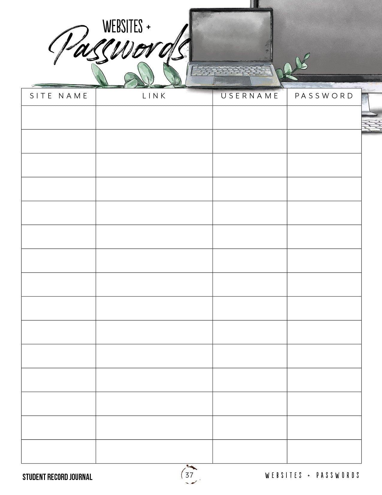 Student Tracker Journal (Printed Book)